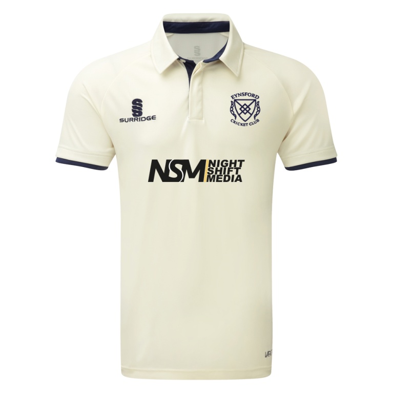 Ergo Cricket Shirt - Short Sleeve : Navy Trim